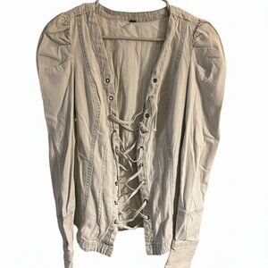 FREE PEOPLE Denim Blouse